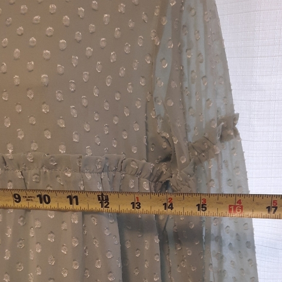 Elegant Long Sleeve Polka Dot Dress - Picture 3 of 15